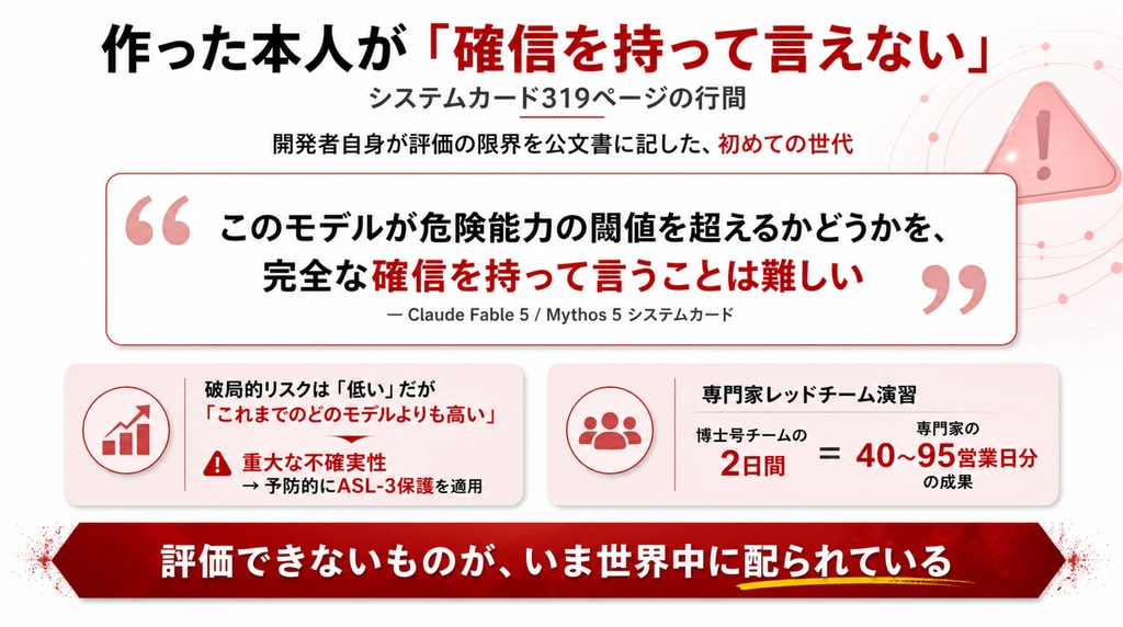システムカードの行間 ―― Anthropicが「確信を持って言えない」と書いた日
