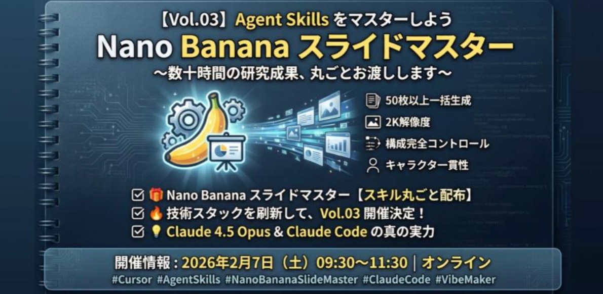 Nano Banana スライドマスターのイベントサムネイル