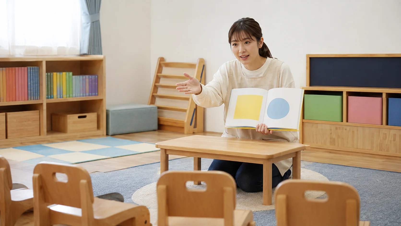 보육 활용을 소개하는 AI 생성 이미지