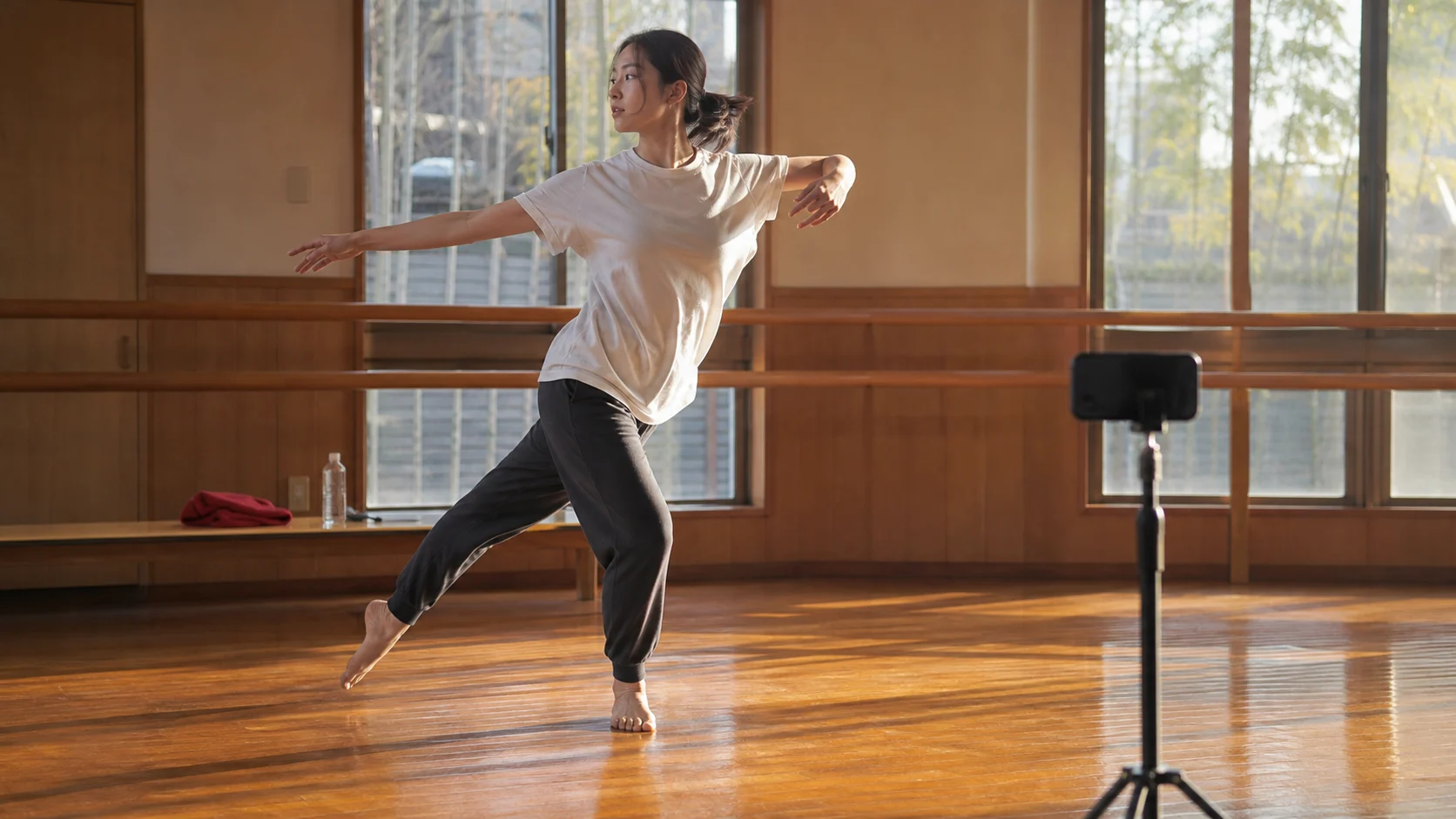 ダンスの動きとタイミングを確認する架空の利用シーン